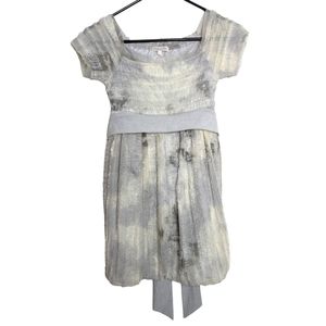 Luna Luna Girl's Copenhagen Short Sleeve Mesh Ruffle Formal Dress Size 10